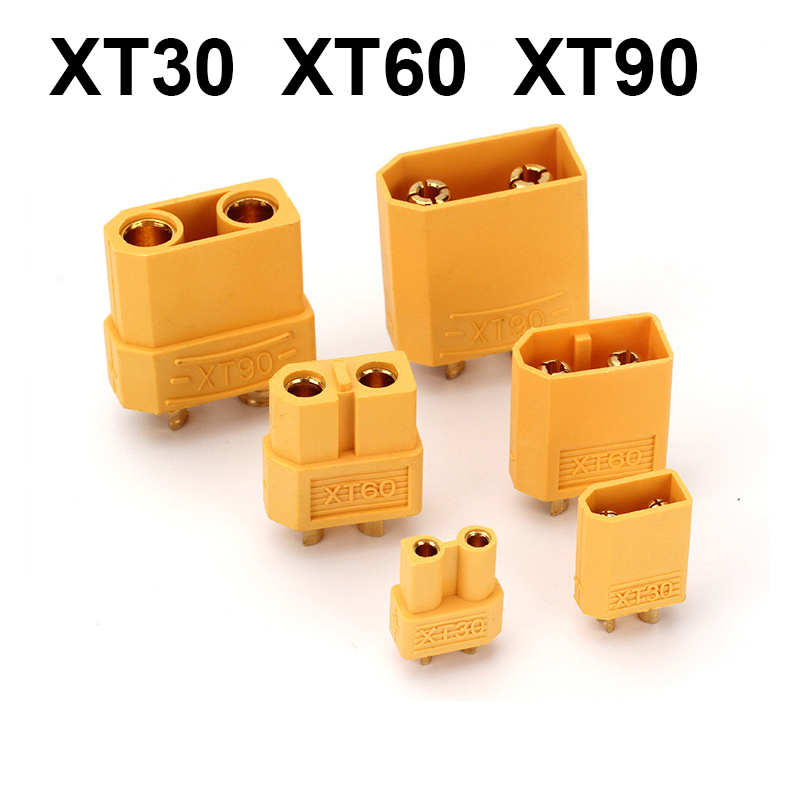 Drone Battery Adapter - ドローン用コネクター,1/2/5/10個xt60 XT-60オスメスxt30 xt90