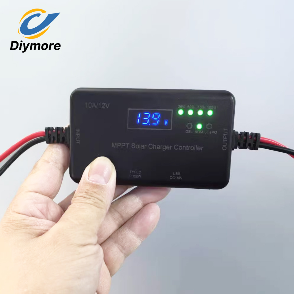Drone Solar Charger - MPPT ソーラー充電コントローラー 12V 10A 鉛酸リチウム電池用 ソーラー太陽光発電コントローラー