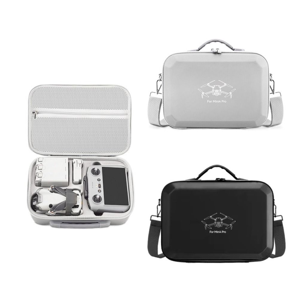 Drone Hard Shell Case - DJI Mini 4 Pro ドローンアクセサリー用ストラップ付き屋外ポータブルキャリングケース ショルダーバッグ