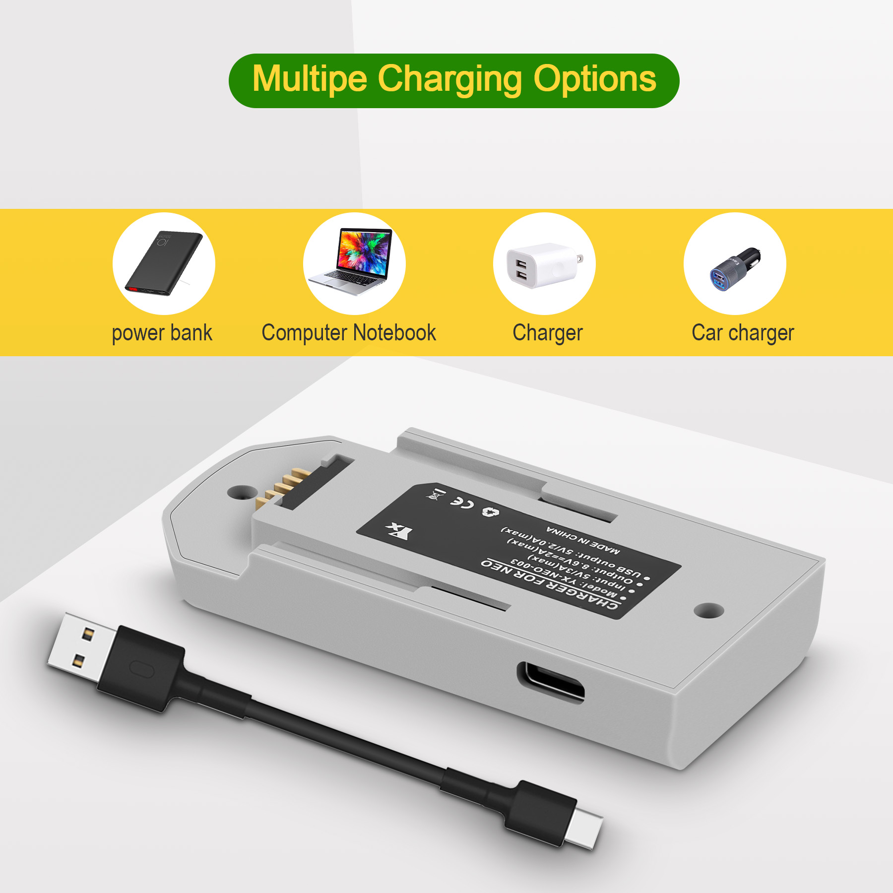 Dji Neoドローン用双方向USBバッテリー充電器、急速充 - Drone Battery Adapter のレビューと価格