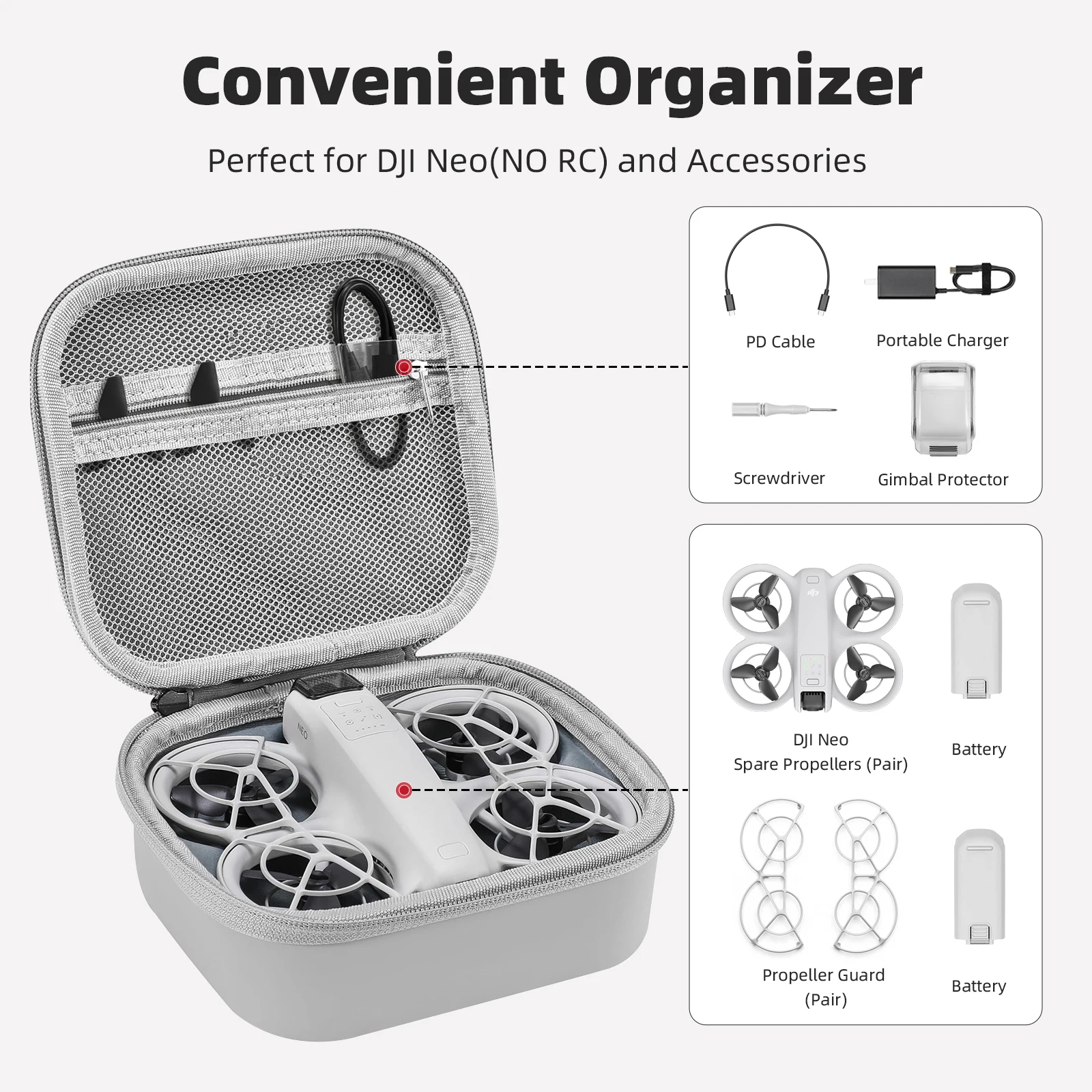 ドローン収納ケース DJI NEO Acce ポータブル 傷 - Drone Hard Shell Case のレビューと価格