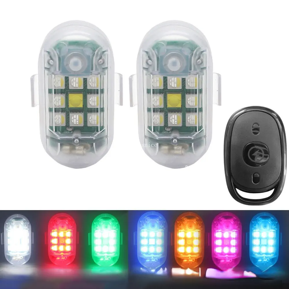 1/2 個ワイヤレス LED ストロボライトリモコン警告ラン - Drone Strobe Light のレビューと価格