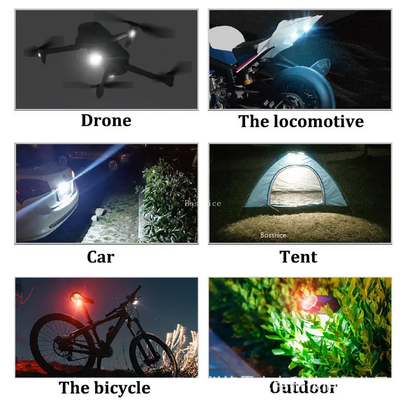 1/2 個ワイヤレス LED ストロボライトリモコン警告ラン - Drone Strobe Light のレビューと価格