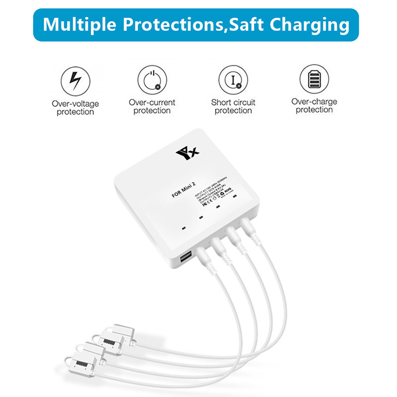 YX 6in1高速スマートバッテリー充電ハブ（USBポート付 - Drone Charging Hub のレビューと価格