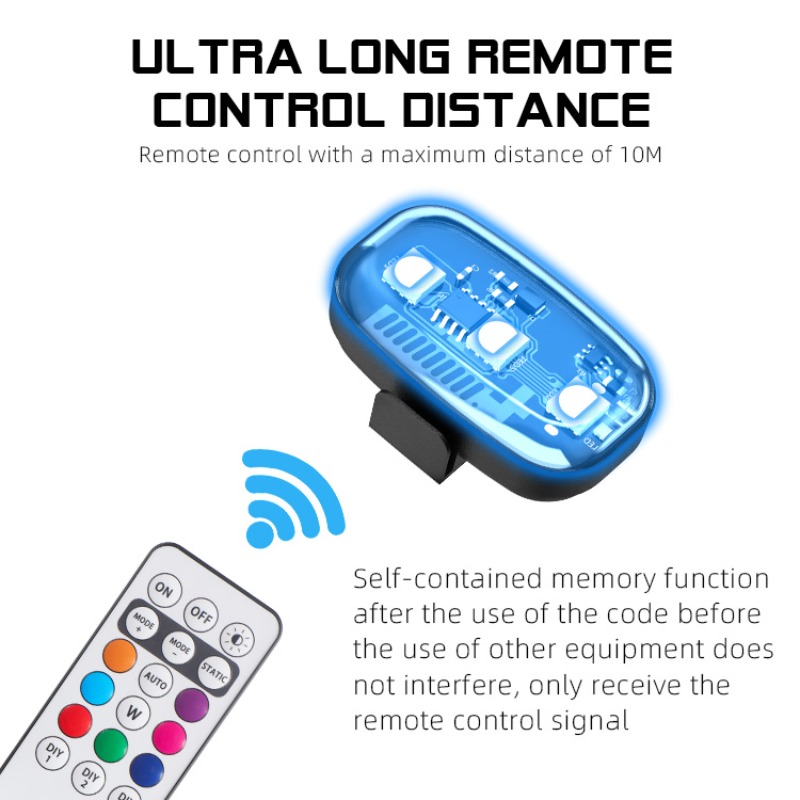 ドローン・バイク用RGB LEDストロボライト、リモコン付き - Drone Strobe Light のレビューと価格