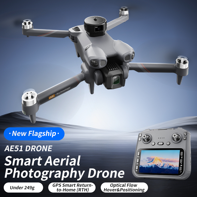 折りたたみ式RCクアッドコプターAE51 GPSドローン 4 - Drone Controller Screen のレビューと価格