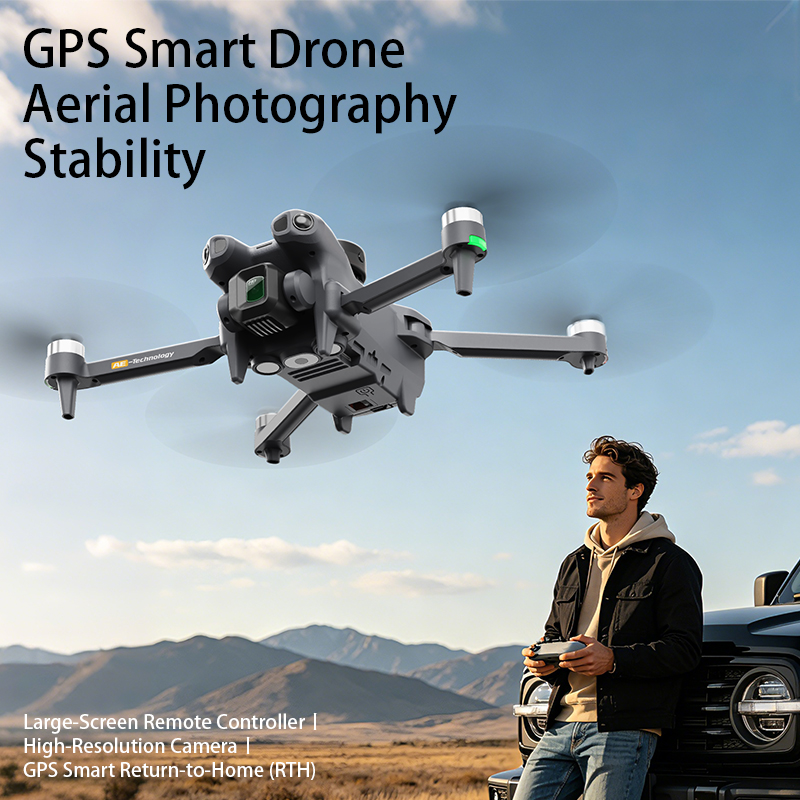 折りたたみ式RCクアッドコプターAE51 GPSドローン 4 - Drone Controller Screen のレビューと価格
